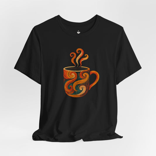 Autumn Colored Swirl Coffee Cup