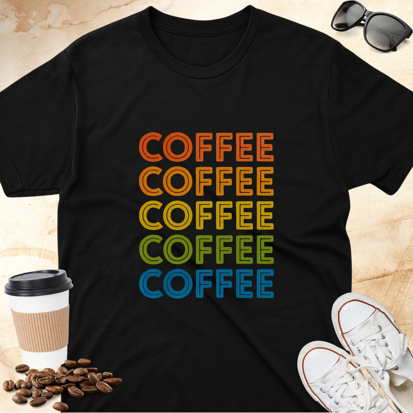 Coffee on Rainbow Repeat