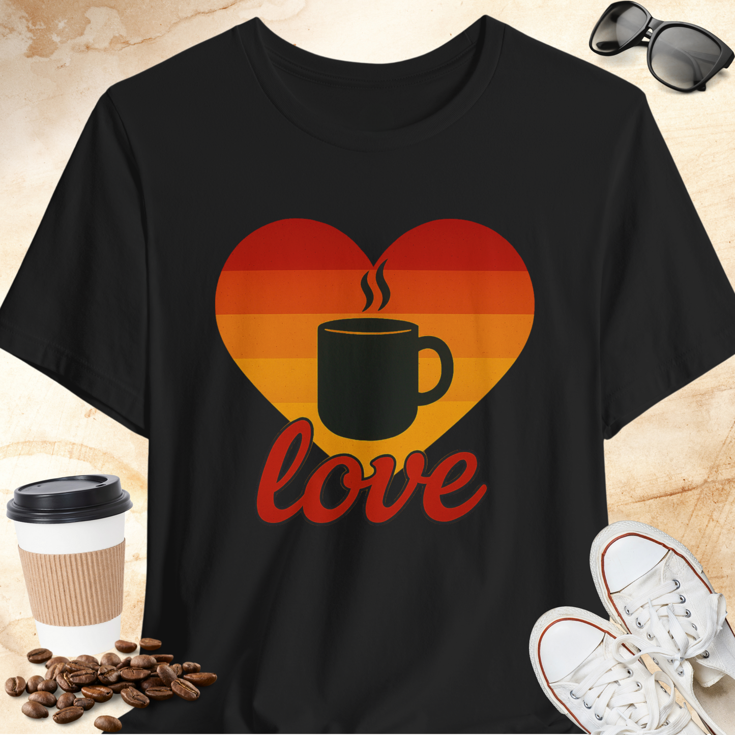 Rainbow Heart with Coffee Mug