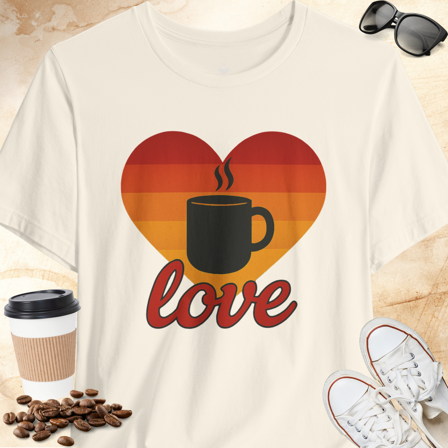 Rainbow Heart with Coffee Mug