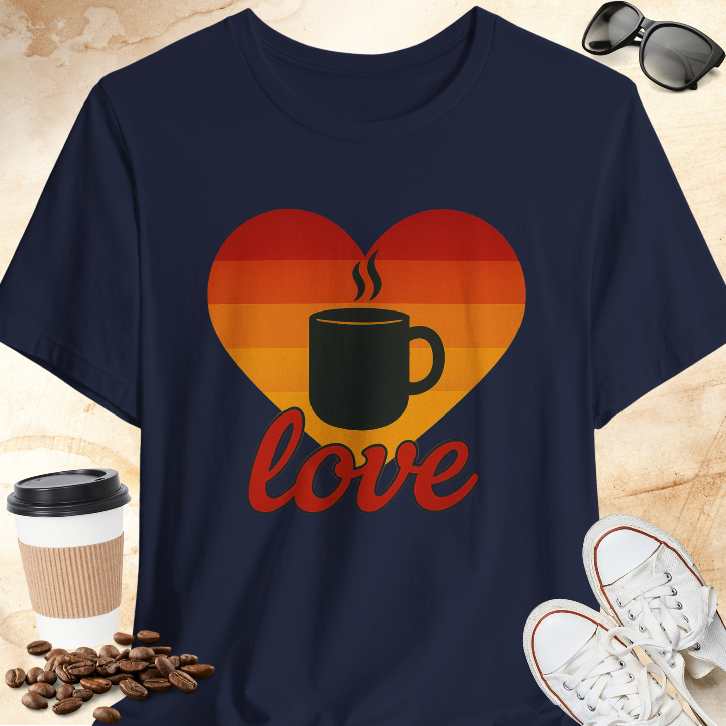 Rainbow Heart with Coffee Mug