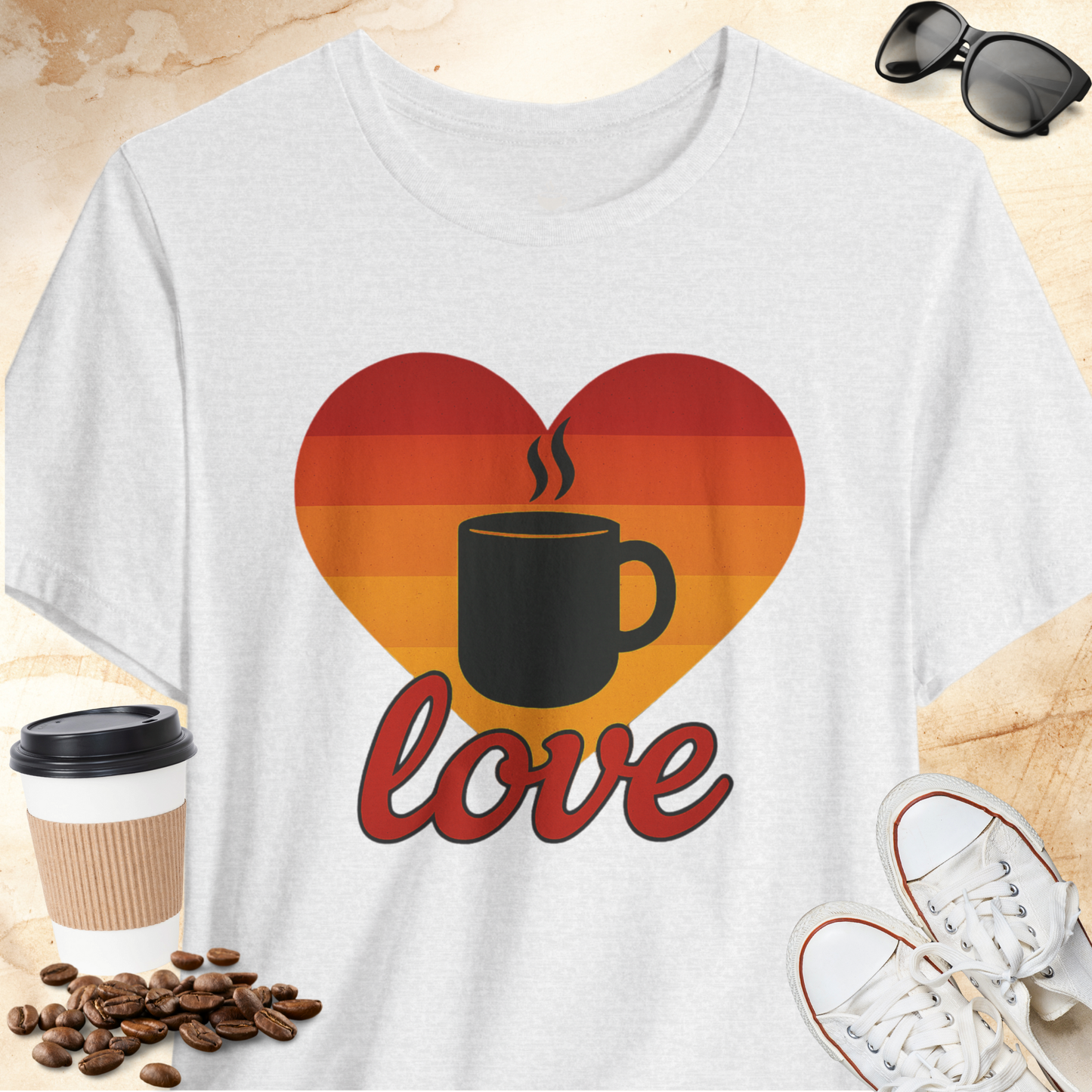 Rainbow Heart with Coffee Mug