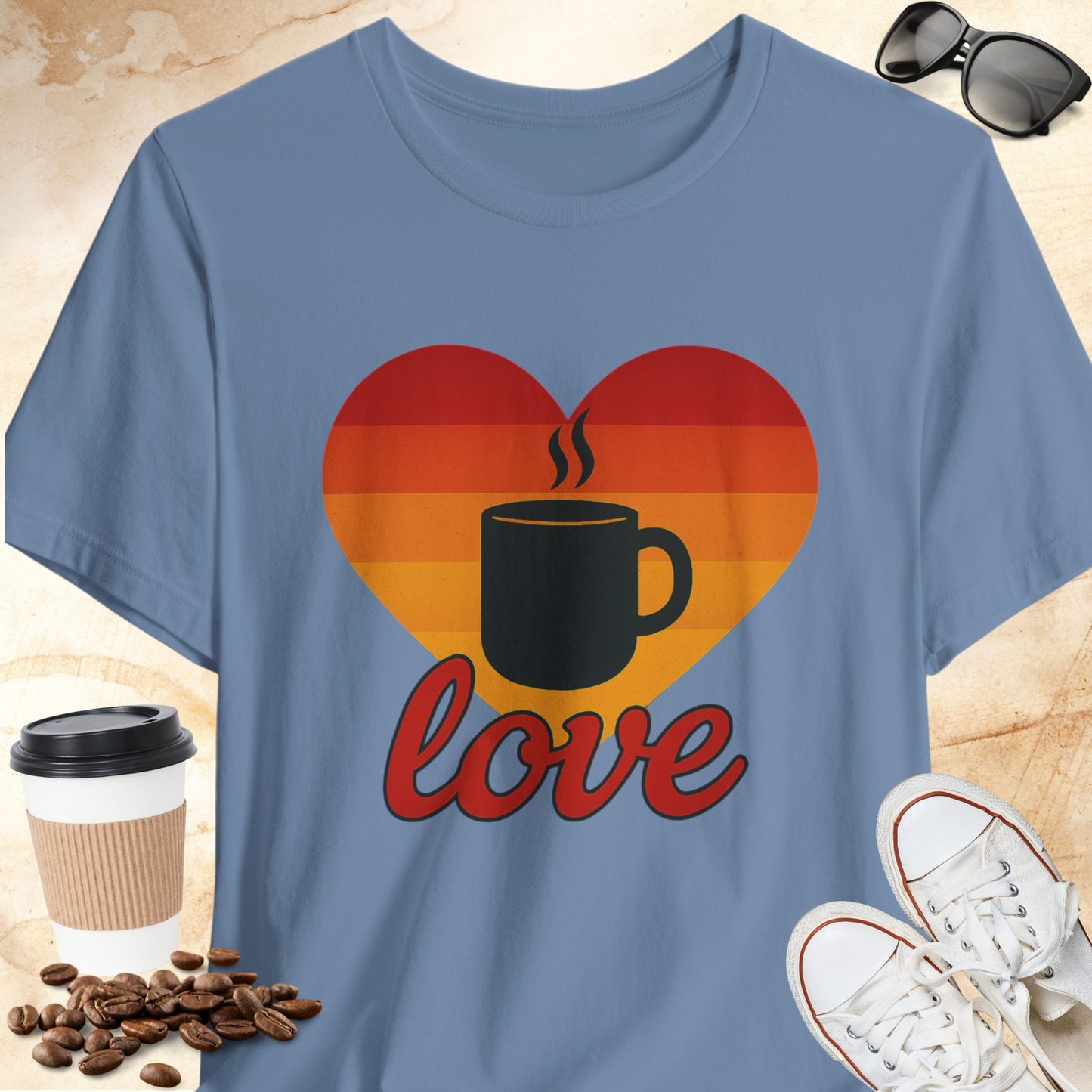 Rainbow Heart with Coffee Mug