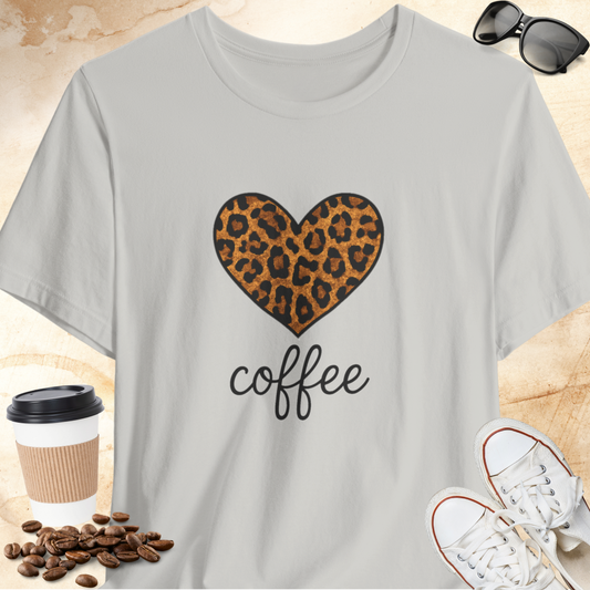 Leopard Print Heart Coffee