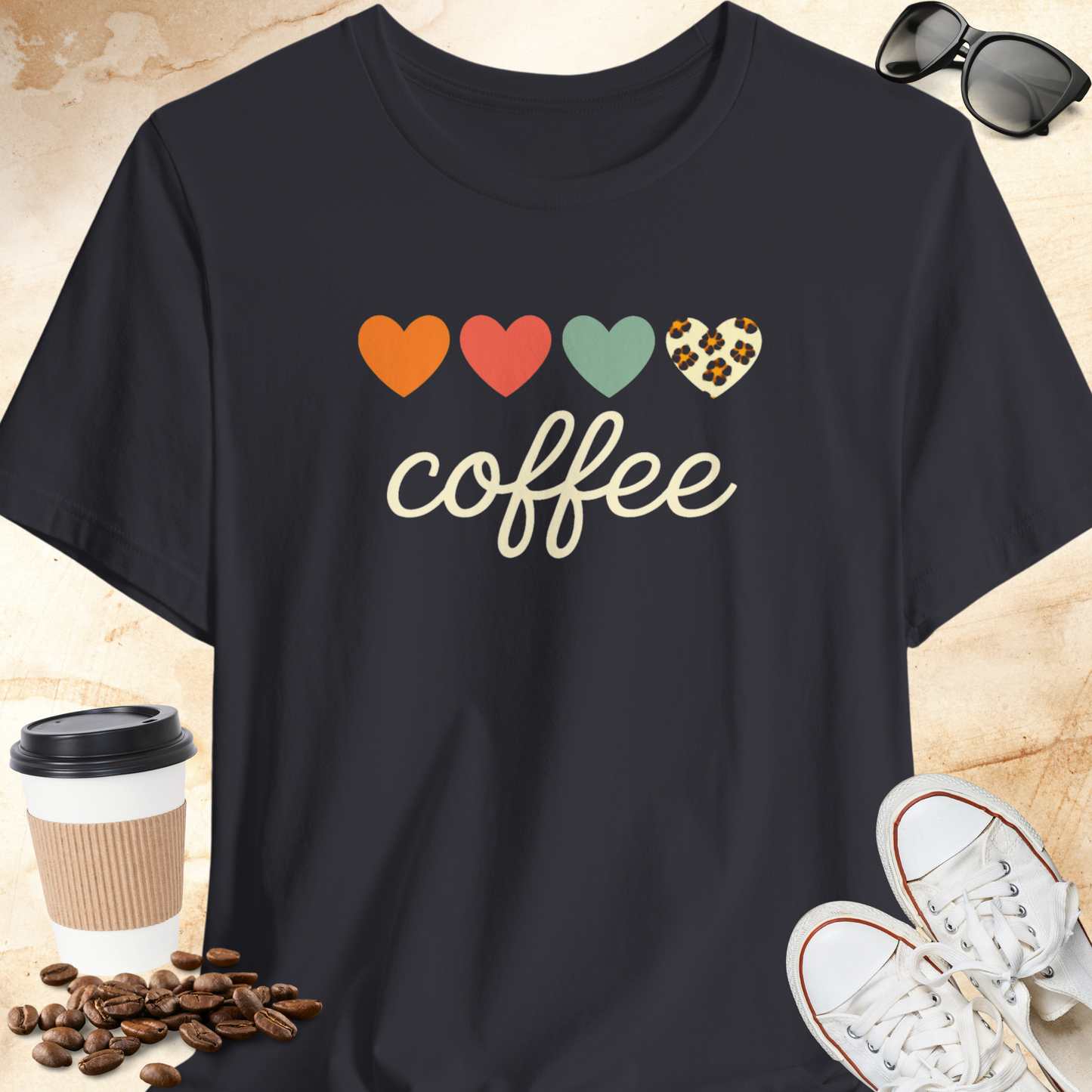 4 Heart Coffee T-Shirt