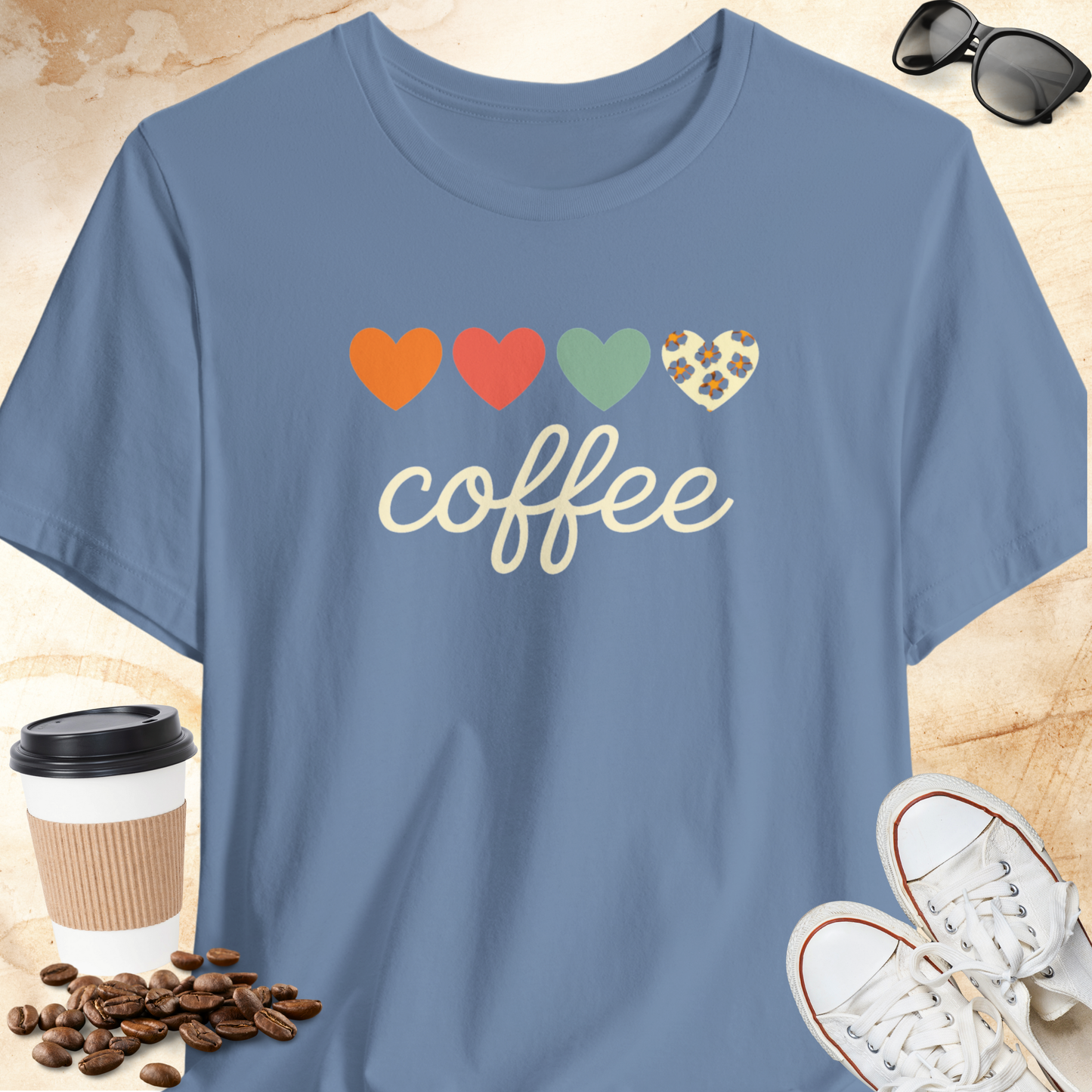 4 Heart Coffee T-Shirt