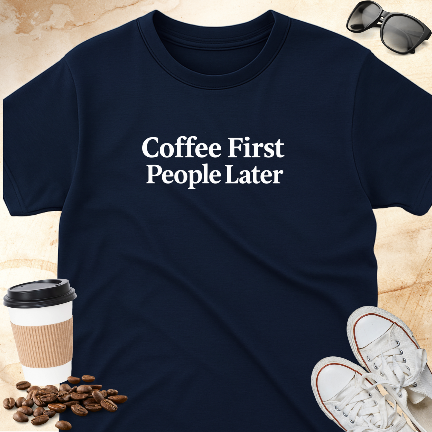 Coffee First People Later T-shirt