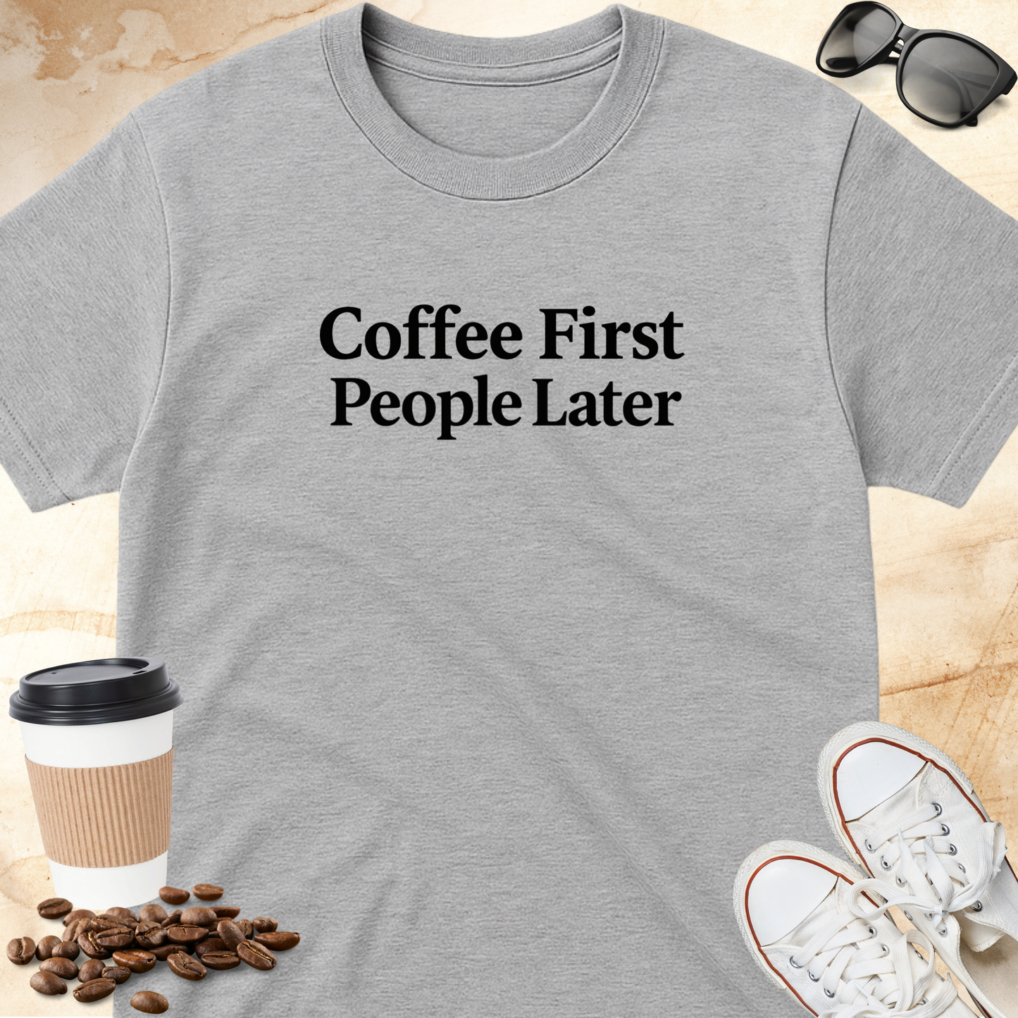 Coffee First People Later T-shirt