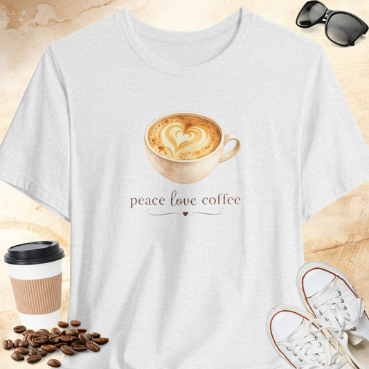 Peace, Love, Coffee cup T-Shirt
